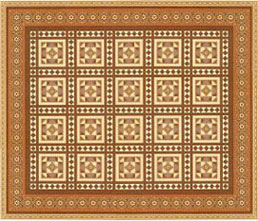 Dollhouse Miniature Floor Paper: Victorian Floor Tiles